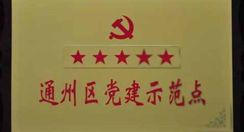 2012年度买球（中国）被评为通州区五星级党建示范点